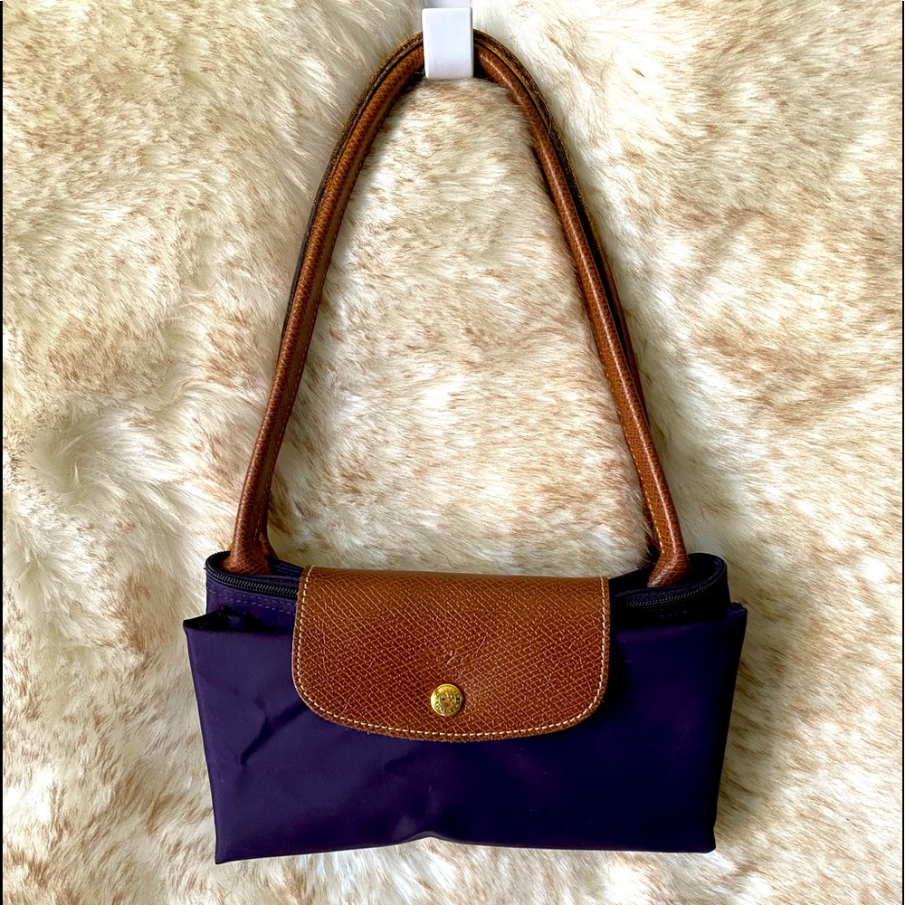 Longchamp large purple tote
